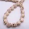 Comércio exterior venda quente cor turquesa caveira contas soltas turquesa natural cabeça fantasma pulseira com contas acessórios de colar atacado
