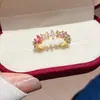 Anillo Abierto de Zirconia Bañado en Oro Real de 18K, Personalizado, Sencillo, Moderno, Elegante Anillo para Dedo Índice, Lujo Ligero, Joyería de Alta Gama