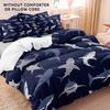 Funda de edredón con estampado digital de tiburón de dibujos animados transfronteriza, juego para decoración de dormitorio, juego de ropa de cama de animal marino