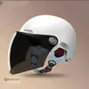 Cascos Transfronterizos para Vehículos Eléctricos para Mujeres, Cascos de Seguridad para Todas las Estaciones, Cascos Medios Transpirables de Protección Solar para Verano para Hombres, Adecuados para Motocicletas Eléctricas