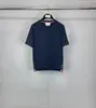 Ventas Directas de Fábrica Tb Nuevo Patrón de Verano Bordado Liso Cuello Redondo Manga Corta Camiseta Casual y Cómoda para Hombres y Mujeres