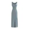 Encantador y Dulcemente Picante Vestido de Tirantes Tejido de Seda de Hielo Rojo Rosado, Vestido de Tirantes Bodycon Sexy sin Mangas para Verano