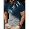 Camisa Polo Casual de Negócios Masculina Europeia e Americana da Moda Verão Transfronteiriça Camisa Polo Masculina de Manga Curta Nova Amazon