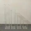 Novos Adereços de Casamento Acrílico Cristal Transparente Castiçal Palco de Casamento Local Decoração Suporte de Flores Ornamento Marcador de Caminho
