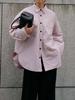 Qianhe Otoño e Invierno Nueva Moda Japonesa Tendencia Estilo Camisa Algodón Holgada Cálida Cómoda Chaqueta para Mujer