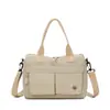 Bolso de Mano para Mujer Bolso Cruzado Ligero Multibolsillo Nylon Impermeable Bolso de Hombro Bolso Tote Simple Versátil Bolso de Tela para Viajes