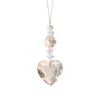 Estilo Lujo Ligero Suministros para Bodas Atrapasoles Color AB Decoración de Árbol de Navidad Pequeño Amor Hoja de Arce Copo de Nieve Colgante de Cristal