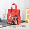 Bolsas para llevar Guochao, Bolsas de tela no tejida con aislamiento de papel de aluminio para comida rápida, barbacoa, arroz frito, Bolsas de mano comerciales desechables