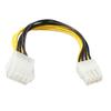 Cable de extensión de alimentación de 8 pines 8 pines macho a hembra Cable 8 pines placa madre/tarjeta gráfica cable de alimentación conversión de computadora 18CM