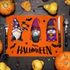 Nuevos Manteles Individuales de Lino para Halloween, Manteles Nórdicos con Aislamiento Térmico, Manteles de Comedor Estilo Occidental, Manteles de Mesa Domésticos Antiescaldaduras y a Prueba de Aceite, Impresión Transfronteriza