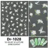Manicure de Flores Silvestres Coloridas de Primavera Adesivos em Relevo Pintura a Óleo Romântica Adesivos de Unha Frescos Simples Fofos Novo Estilo