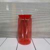 Novo cross-border 16oz grande capacidade copo de plástico simples moda geleia cor portátil ao ar livre copo de palha atacado