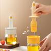 Pato Amarillo Pequeño Pincel de Aceite Botella de Vidrio Pincel Integrado de Silicona Pincel para Hornear Todo en Uno con Aceite para Barbacoa, Esencial para Acampar y Barbacoa