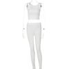 Ropa de mujer de comercio exterior europeo y americano 2023 primavera WISH chaleco sin mangas de ombligo traje de yoga deportivo de dos piezas para mujer al por mayor