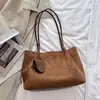 Shuai Mi Home 2026 Outono Nova Bolsa Tote Estampa de Leopardo Feminina Grande Capacidade Bolsa de Ombro para o Dia a Dia Bolsa de Mão Moda Retro