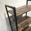Estantería de almacenamiento para comercio exterior, combinación de acero y madera engrosada, gabinete de almacenamiento de varios niveles de pie para dormitorios y oficinas, estante de cinco niveles