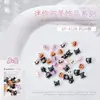 Joias para Nail Art Halloween Resina Punk Mini Esqueleto de Halloween Mago Fantasma Lanterna de Abóbora Acessórios para Unhas 30 Peças
