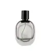Botella de Perfume de Vidrio en Stock 30ml Botella Redonda Plana Portátil Recargable Botella con Atomizador de Niebla Fina Botella Vacía Esmerilada cosmética de Alta Gama