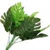 Hoja de plátano simulación monstera flores artificiales plantas verdes proyecto balcón decoración exhibición restaurante decoración planta verde fila hierba