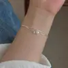 Pulsera Popular de Perlas con Cuentas Online para Mujer Diseño de Nicho Lujo Ligero Gama Alta Simple Temperamento Joyería Versátil Venta al por Mayor
