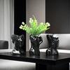 Jarrón de resina con figuras artísticas nórdicas, adornos para el hogar, jarrón de flores con cara sencilla, arreglo floral, decoración al por mayor