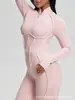 Macacão Sexy Slim Transfronteiriço Europeu e Americano Moda de Alta Qualidade Manga Longa Zíper Listras Contrastantes Macacão Feminino