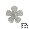 Parche decorativo para chaqueta de traje, diseño de diamante de cristal blanco y negro con forma de ojo de caballo y flor grande, 2024