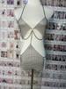 Dormir Moda Club Nocturno Lencería Sexy Tentación Transparente Cadena Red de Pesca Recorte Halter Traje de Tres Puntos 495
