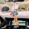 Decoración de Colgante de Gato Acrílico, Adorno Colgante para Interior de Coche Globo, Accesorio Divertido, Llavero para el Hogar