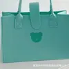 Bolsa de urso de feltro bolsa de mão de feltro bolsa tote bolsa tote monocromática simples sacola de compras grande capacidade bolsa portátil