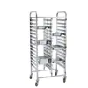 Carrito de Servir de Acero Inoxidable de Doble Fila Henglibao con 15 Niveles, Carrito con Estantes de Doble Fila, Carrito con Bandejas de Servir para Cocina, Hotel, Restaurante, Uso Comercial, Cuatro Ruedas
