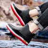 Botas de Chuva de Moda Transfronteiriças para Homens, Sapatos Versáteis Impermeáveis de Cano Curto para Exterior, Sapatos de Borracha Confortáveis Antiderrapantes para Cozinha, Sapatos Impermeáveis para Lavar Carro para Homens