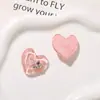 Pegatina Original de Decoración Corazón Transparente Iridiscente Multicolor con Pedrería para DIY Aretes Pendientes Accesorios para el Cabello Accesorios para Funda de Teléfono