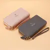 2025 Nueva Cartera Larga para Mujer Moda Japonesa y Coreana Gran Capacidad Bolso de Mano con Doble Cremallera Billetera para Monedas de Estudiante Bolso para Teléfono Móvil