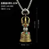 Colgante de Collar Vajra Cruzado Estilo Étnico Colgante Unisex Incrustado con Piedras Preciosas Colgante de Campana Vajra Accesorio Personalizado