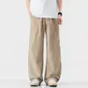 Ropa para Hombre Feng She / Primavera Verano Nuevo Pantalón Casual Recto Holgado para Hombre Tendencia Americana Retro Japonés Simple Versátil Pantalón Largo