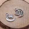 18x14mm 1.3g Multicolor DIY Aleación Accesorios Material Corazón Corazón de Melocotón Corazón de Melocotón Luna Colgante