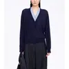 Jiang* Pedido2026 Cardigan de Tricô Novo para Primavera Early Spring para Mulheres Gola V Estilo Casual Peça de Roupa Externa Versátil com um Toque Estiloso