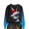 Sudadera de Halloween Transfronteriza Sudadera con Estampado de Halloween Cuello Redondo Americano Sudadera para Mujer Chaqueta de Otoño Estilo Mujer