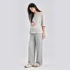 Ropa de Maternidad Primavera y Verano Estilo Delgado Pantalones Sueltos Caídos para Mujeres Embarazadas, Pantalones de Maternidad, Camiseta, Conjunto de Ropa para el Hogar, Se Puede Usar Afuera como Pijama