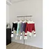 Suéter de Punto con Cuello de Lazo y Mangas de Campana de Bloques de Color para Mujer Invierno 2025 Nuevo Estilo Coreano Volantes Delgado de Punto de Punto Moderno