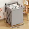 Cesto de Roupas Sujas, Cesto de Armazenamento de Lavanderia de Grande Capacidade, Rack de Armazenamento Dobrável para Uso Doméstico, Cesto de Lavanderia para Banheiro