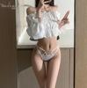 Shuoyao nueva ropa interior sexy de encaje puro para mujer, caliente, hueca, con cordones, transpirable, calzoncillos sin costuras B31
