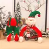 Decoraciones Navideñas de Dibujos Animados Transfronterizos, Muñecos de Papá Noel y Duendes, Adornos de Abrazar Árboles para el Hogar y Ventanas de Centros Comerciales, Decoraciones para Árbol de Navidad