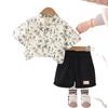 Traje de verano para bebé 2025 Ropa de verano para niño Camiseta tie-dye coreana Lel Pantalones cortos de manga corta Conjunto de dos piezas para bebé