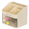Caja de Almacenamiento de Cosméticos de Escritorio de Gama Alta Tocador Caja de Almacenamiento para Labial Lápiz de Cejas Caja de Almacenamiento de Gran Capacidad con Cajón