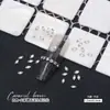 Mini joyería de uñas de circonita de tamaño pequeño, con fondo plano invertido, diamante de ojo de caballo, diamante blanco en forma de diamante, joyería de uñas para arte, mezclada al por mayor