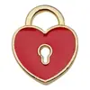 Set Mixto de 20 Colgantes Grandes de Aleación Esmaltada Roja Accesorios para Joyería DIY Accesorios para Aretes Pulsera Colgantes Perforados Dijes