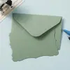 Conjunto de Cartão com Tira de Cartão em Branco Envelope Autoadesivo Estilo Western Verde Sálvia Mais Vendido na Amazon Transfronteiriço com Padrão Ondulado