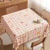 Toalha de Mesa Quadrada Impermeável à Prova de Óleo Lavável Resistente ao Calor Estilo Ins Quadrada para Mesa de Jantar Capa de Mesa de Centro em PVC Modelo Novo 2025